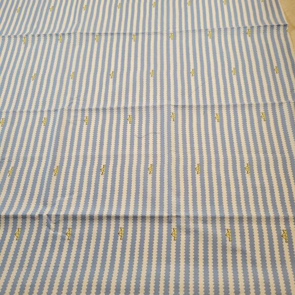 Lisette Boats Fabric 2011 Fabric Traditions 29x44 Blue Waves Yellow Paper Ships - Picture 7 of 9